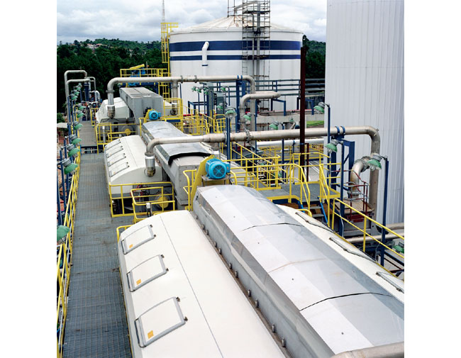 Bleaching plant - wash presses and bleaching towers (Valmet)