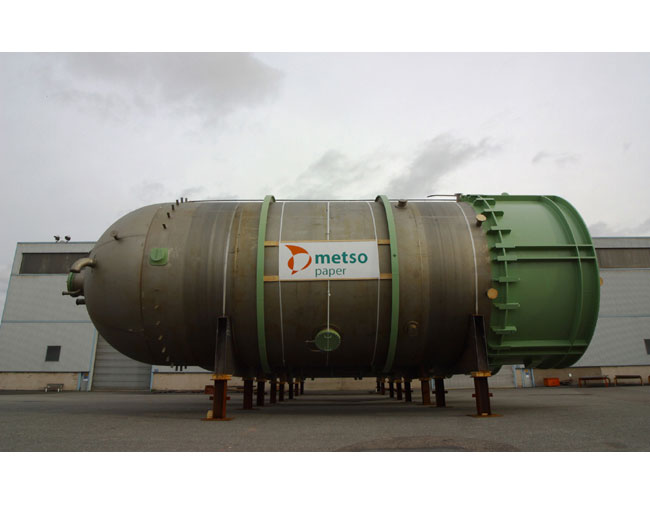 Batch digester before erection (Valmet)
